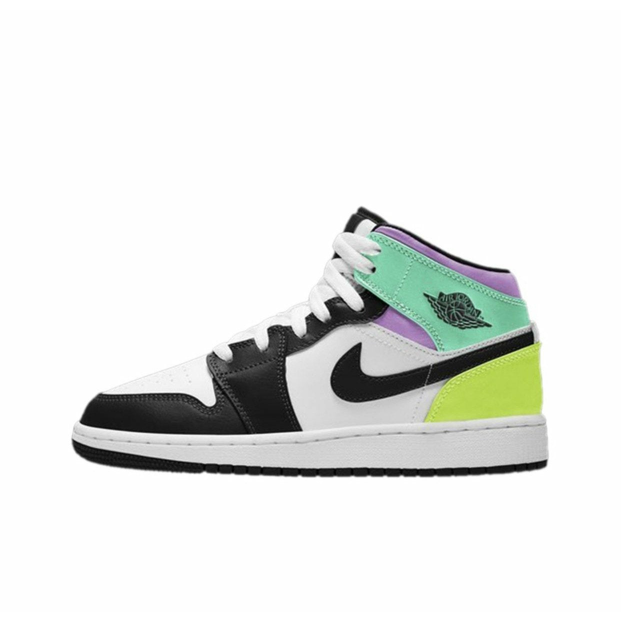 AIR JORDAN 1 MID PASTEL BLACK TOE