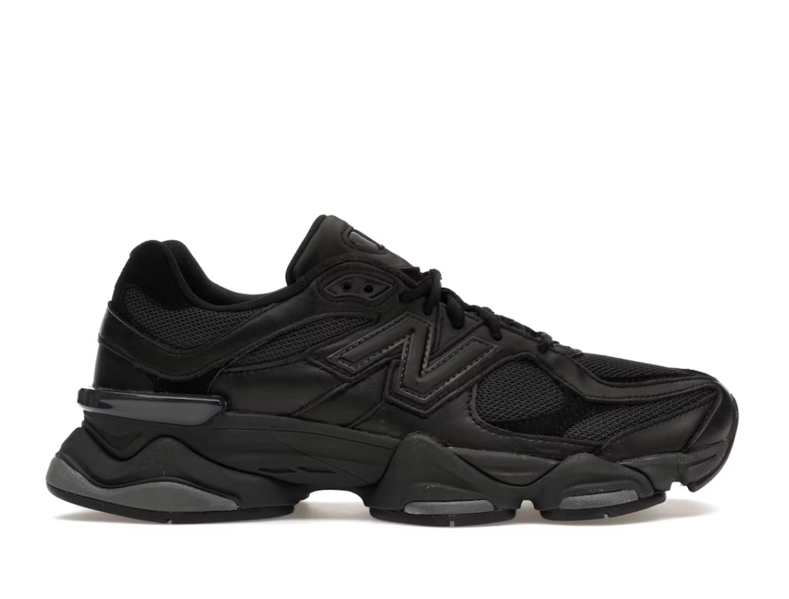 New Balance 9060 Triple Black Leather