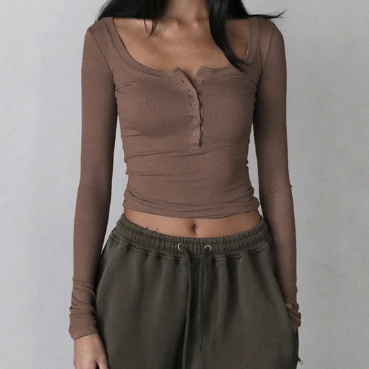 Long Sleeves Crop Tops For Women