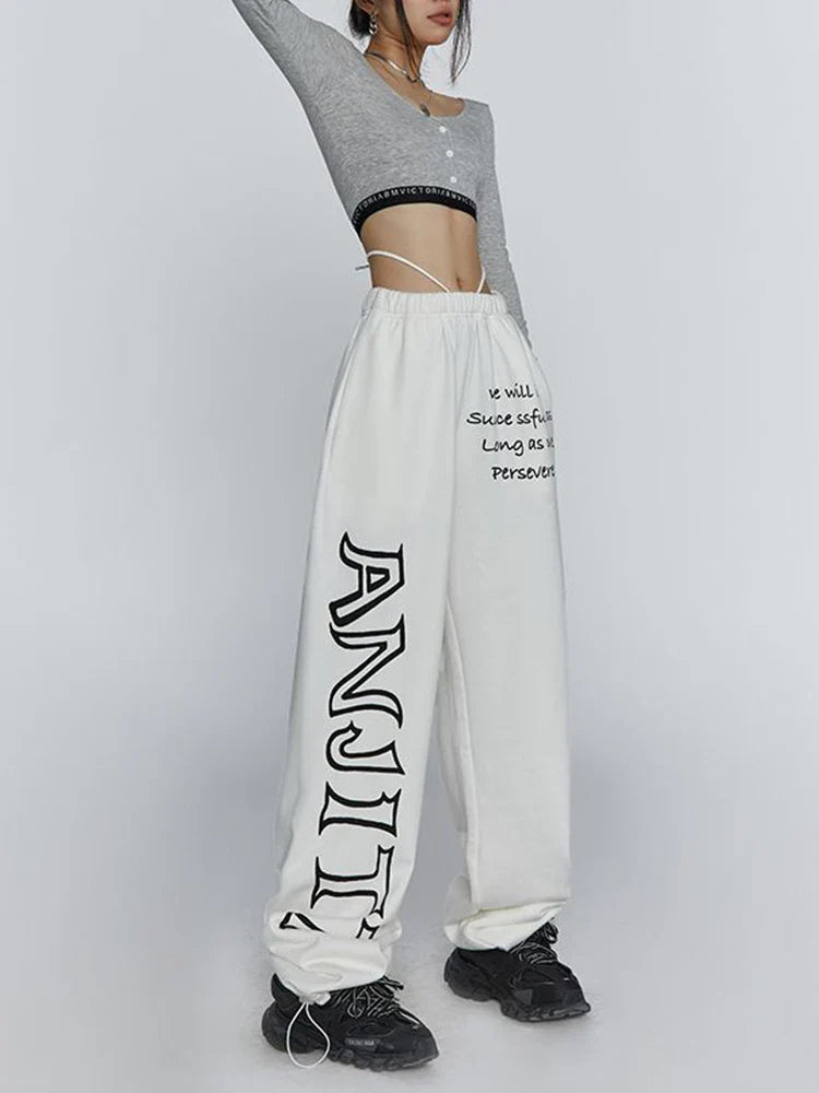 Sweatpants American Letter Print