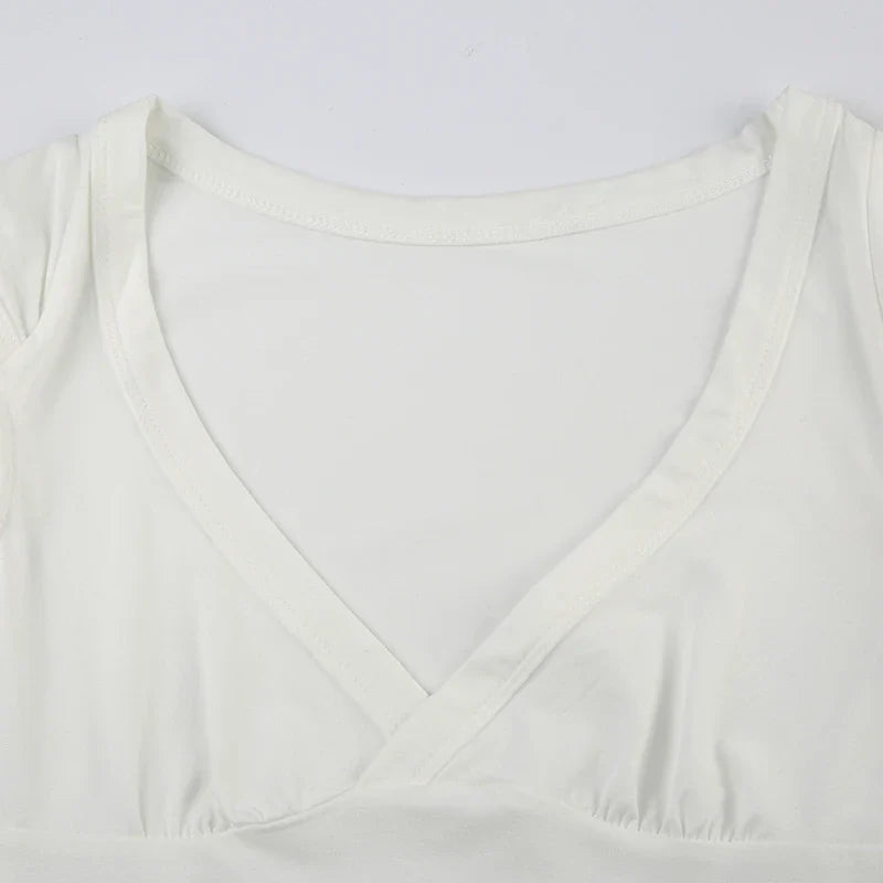 V Neck Cropped Top