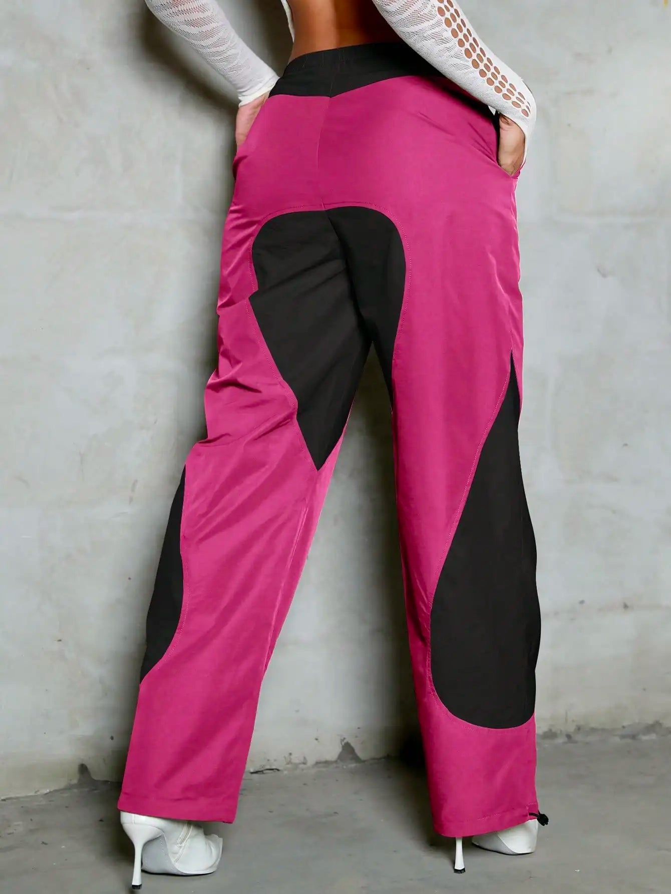 Two Tone V Waist Parachute