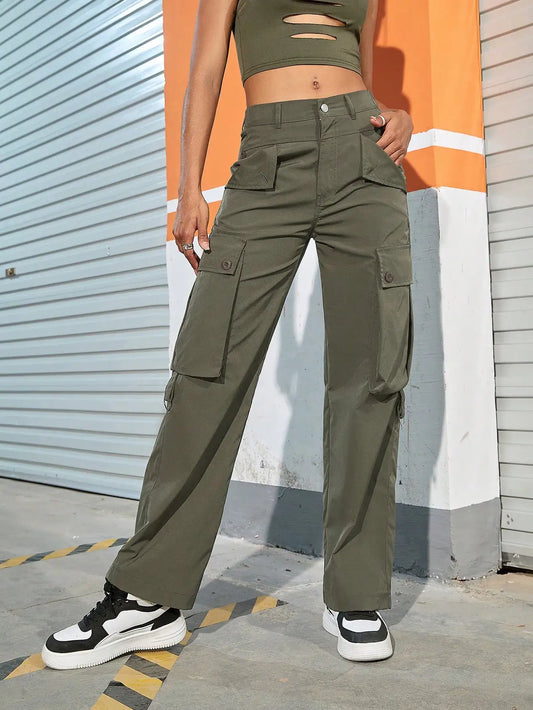 Straight Leg Cargo Pants