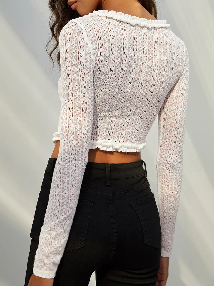 Long Sleeves Crop Tops For Women