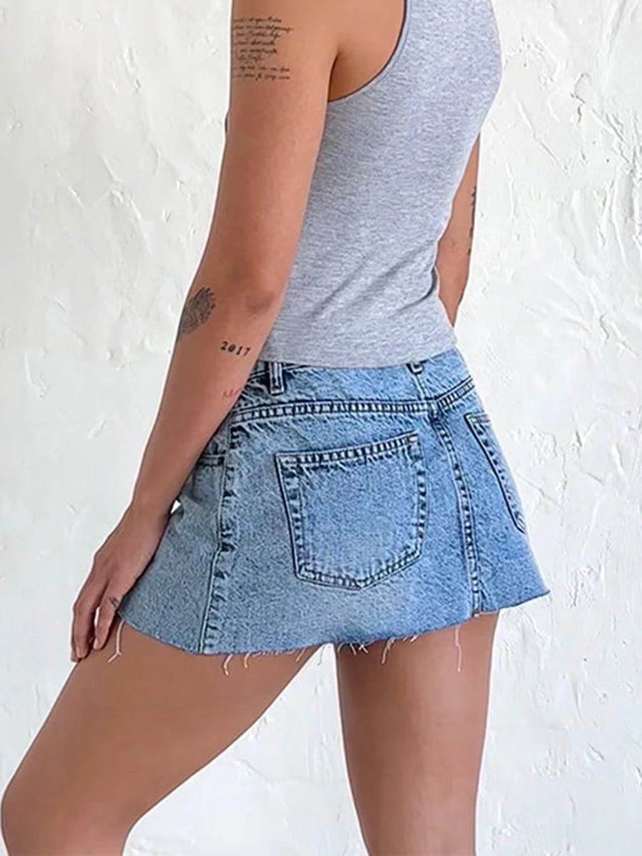 Denim Short Skirt For Women