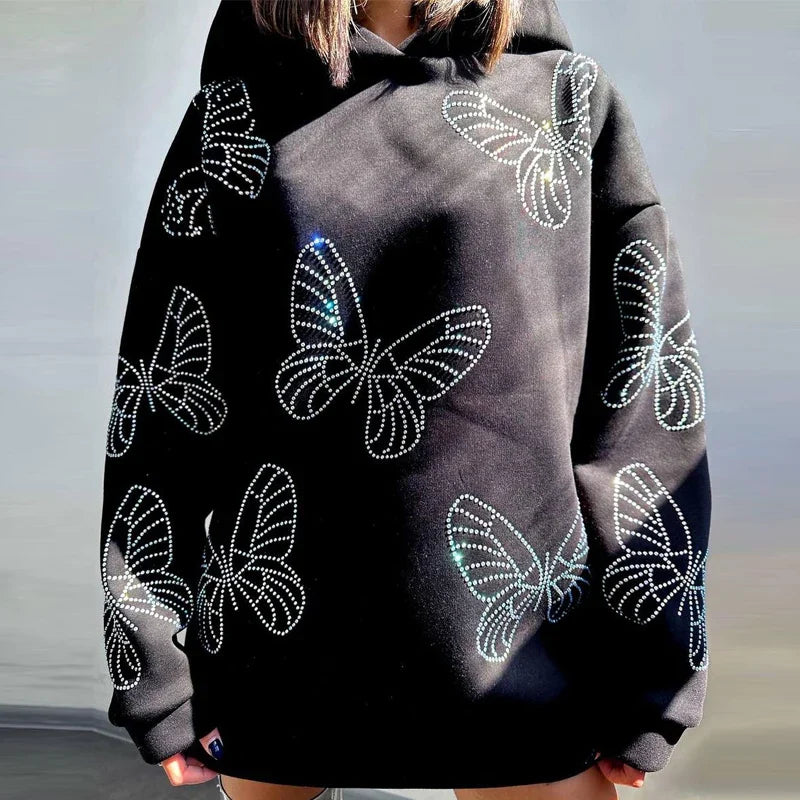 Oversized Butterflies Hoody