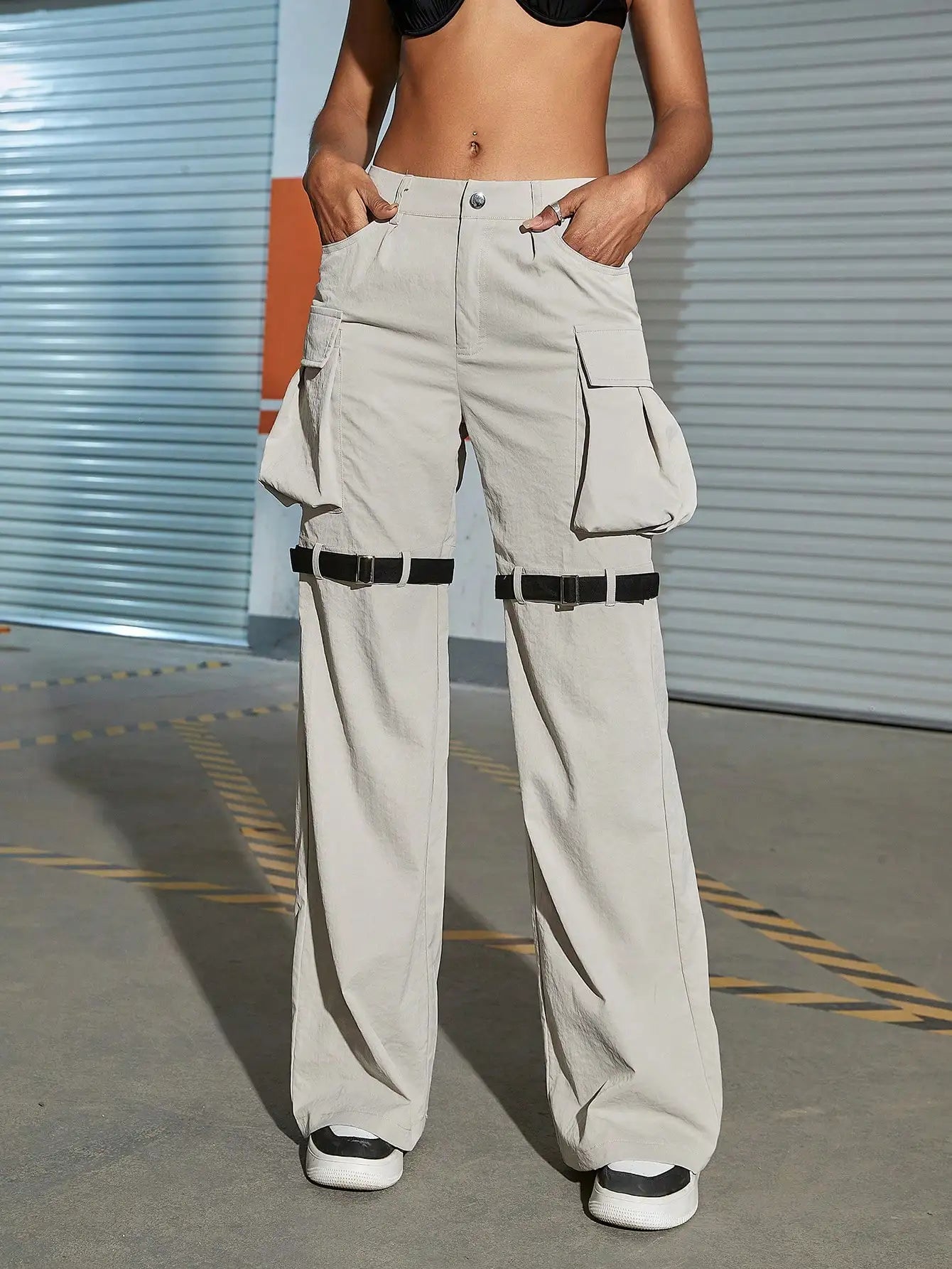 Pocket Belted Cargo Trousers