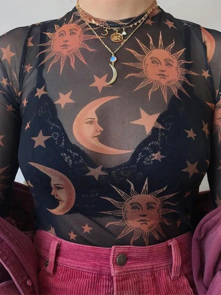 Transparent Sun Moon Top