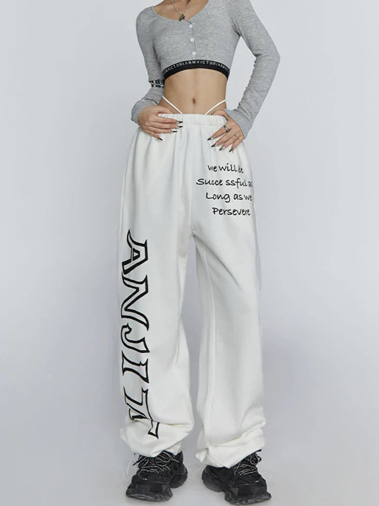 Sweatpants American Letter Print